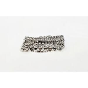 Chico's Bracelet Silver-Tone Rhinestone Multi-Strand Layered Chain